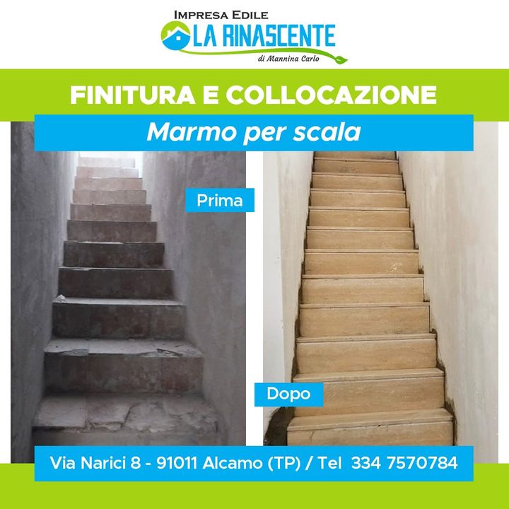 🟦Finitura e collocazione #Marmo per scala⠀