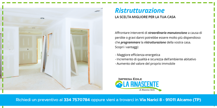 Perché ristrutturare👉Affrontare interventi di straordinaria manutenzione a causa di perdite o gravi danni potrebbe essere molto più dispendioso che programmare una #ristrutturazione della vostra #casa🏠Scopri i vantaggi di una ristrutturazione:⠀