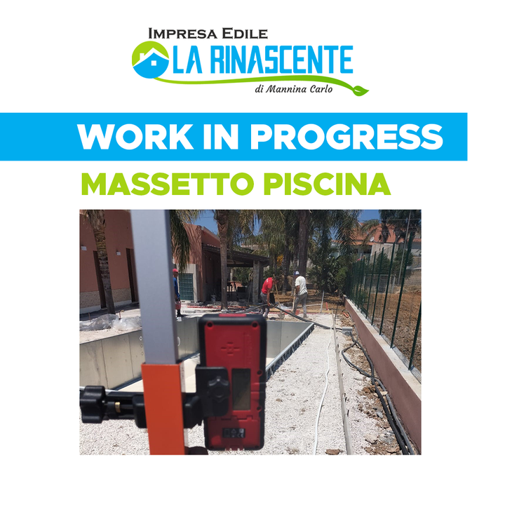 🟦Work in progress 👉🏻 Realizzazione #massetto #piscina ➡️Continuate a seguirci per vedere i lavori ultimati😉⠀